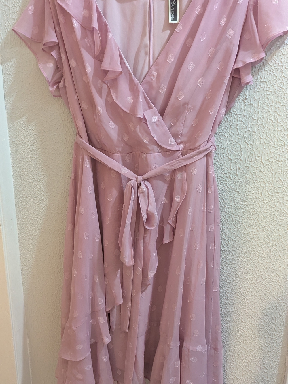 Julian Taylor Blush Pink Ruffle Dress